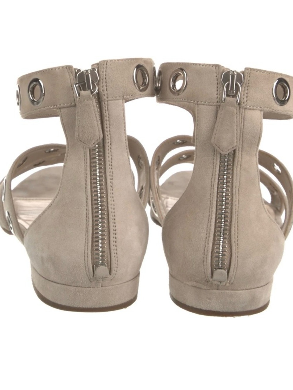 Prada Beige Gladiator Sandals with Silver Eyelets - Picture 2 of 7